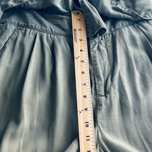 Cartonnier by Anthropologie Pants 2 Olive Green Paper Bag Waist Minimalist - Picture 4 of 7